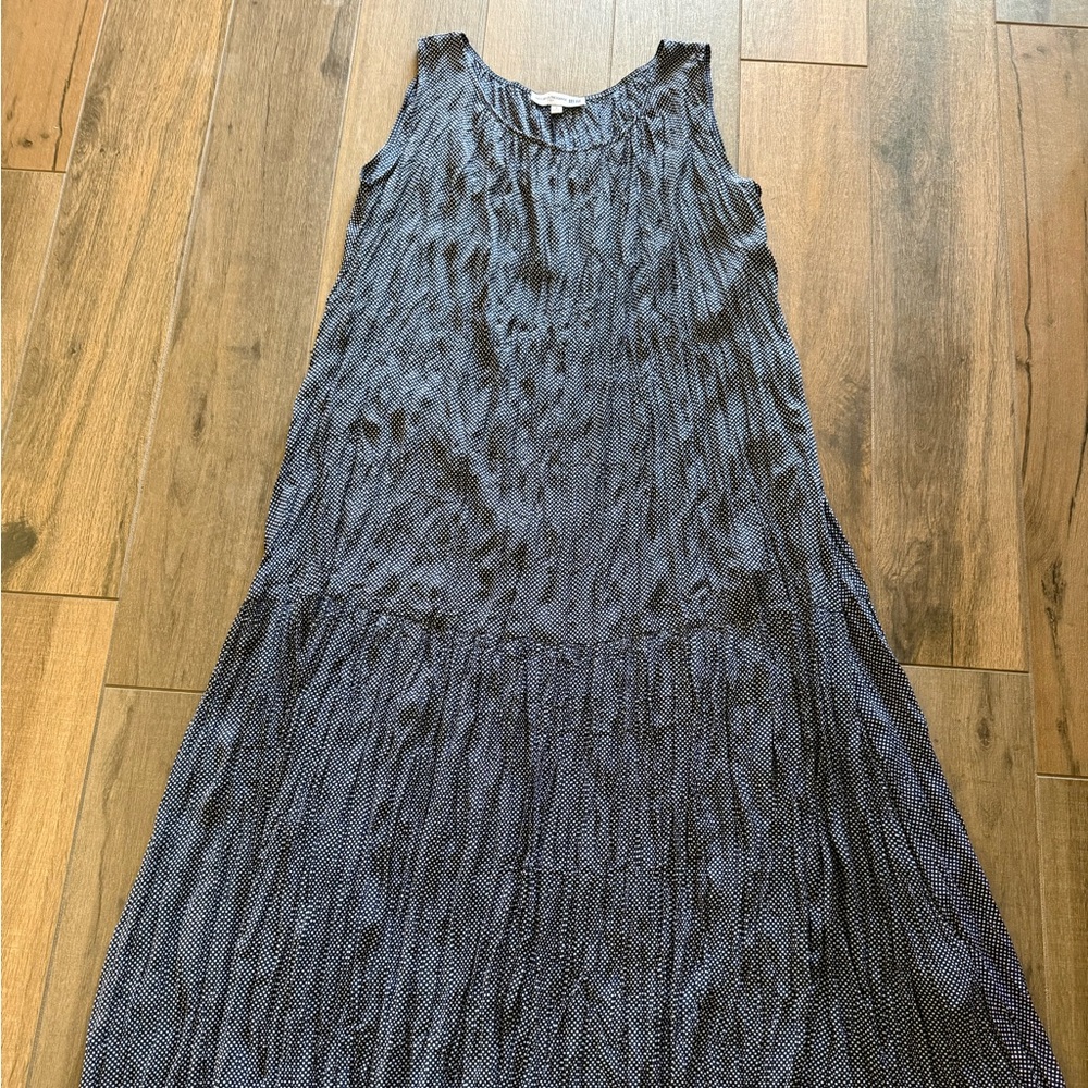 Inès de la Fressange Uniqlo Women's Sz. S Crushed Tiered Tank Dress blue